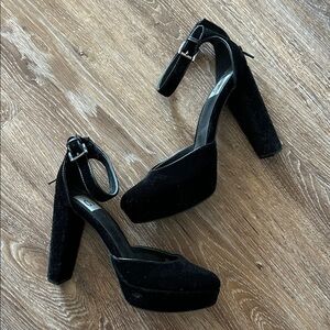 DV by Dolce Vita Black Velvet Heels